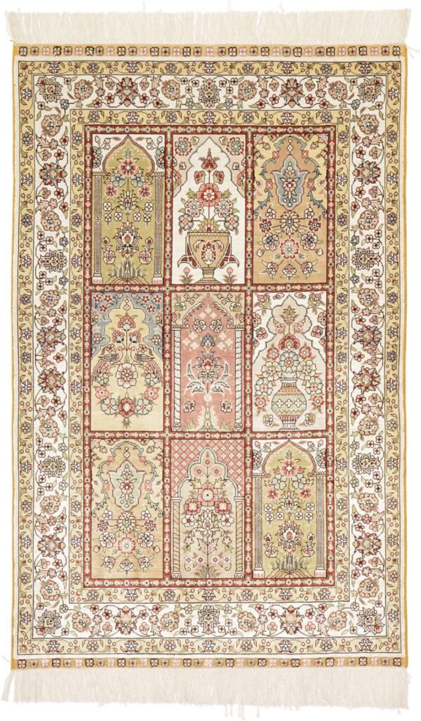 Hereke Orientteppich 79 × 124 cm, Seide, handgeknüpft hochfein