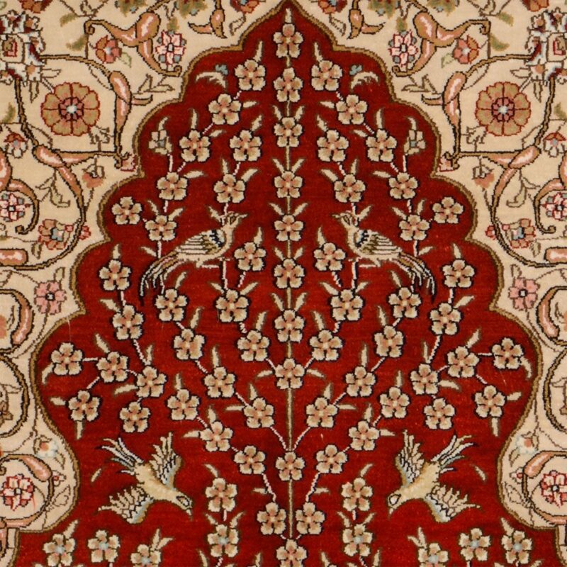 Hereke Orientteppich 79 × 126 cm, Seide, handgeknüpft