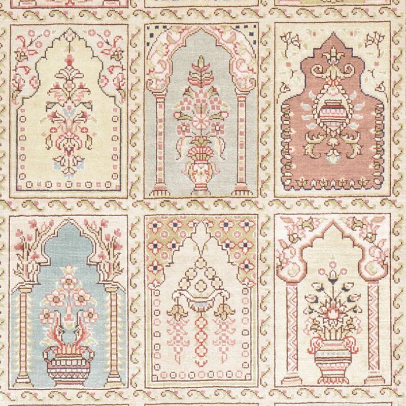 Hereke Orientteppich 79 × 126 cm, Seide, handgeknüpft