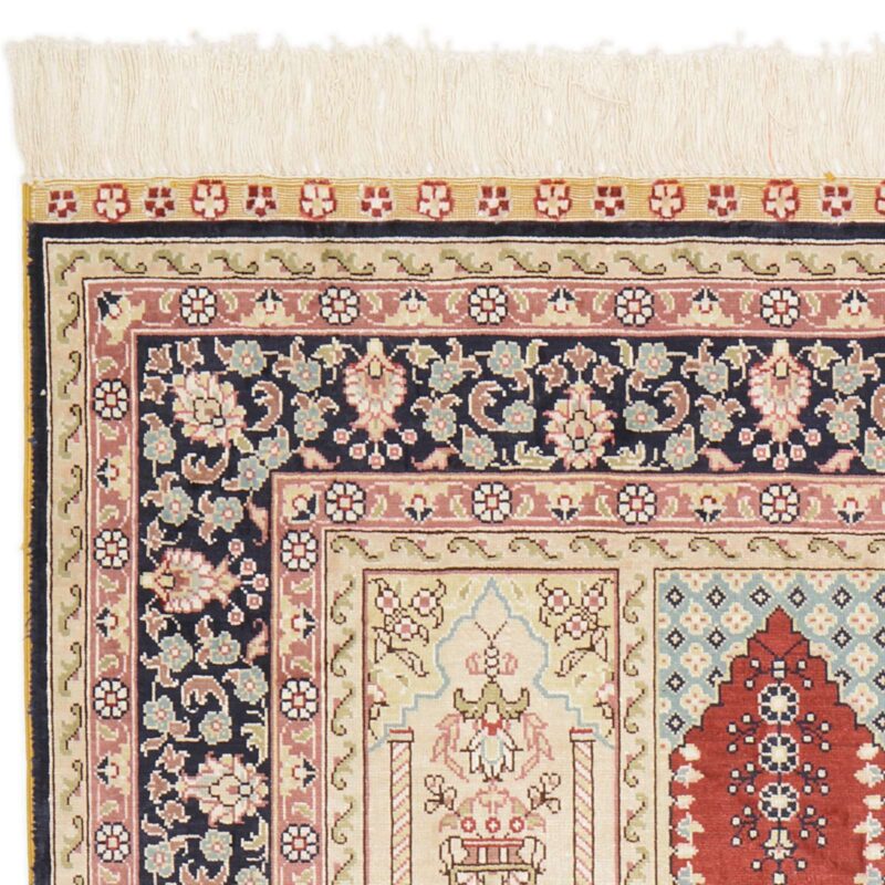 Hereke Orientteppich 79 × 126 cm, Seide, handgeknüpft