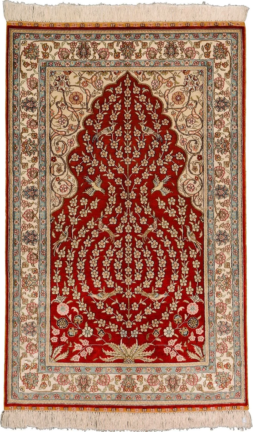 Hereke Orientteppich 79 × 126 cm, Seide, handgeknüpft