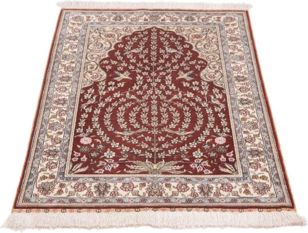 Hereke Orientteppich 79 × 130 cm, Seide, handgeknüpft