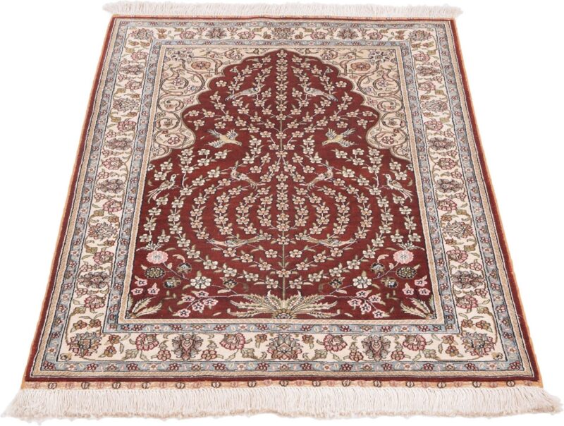 Hereke Orientteppich 79 × 130 cm, Seide, handgeknüpft