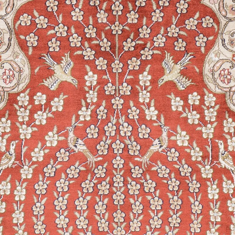 Hereke Orientteppich 79 × 130 cm, Seide, handgeknüpft