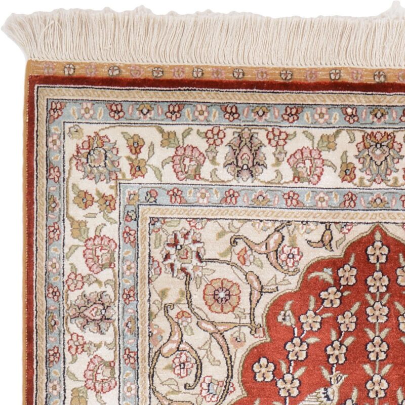 Hereke Orientteppich 79 × 130 cm, Seide, handgeknüpft