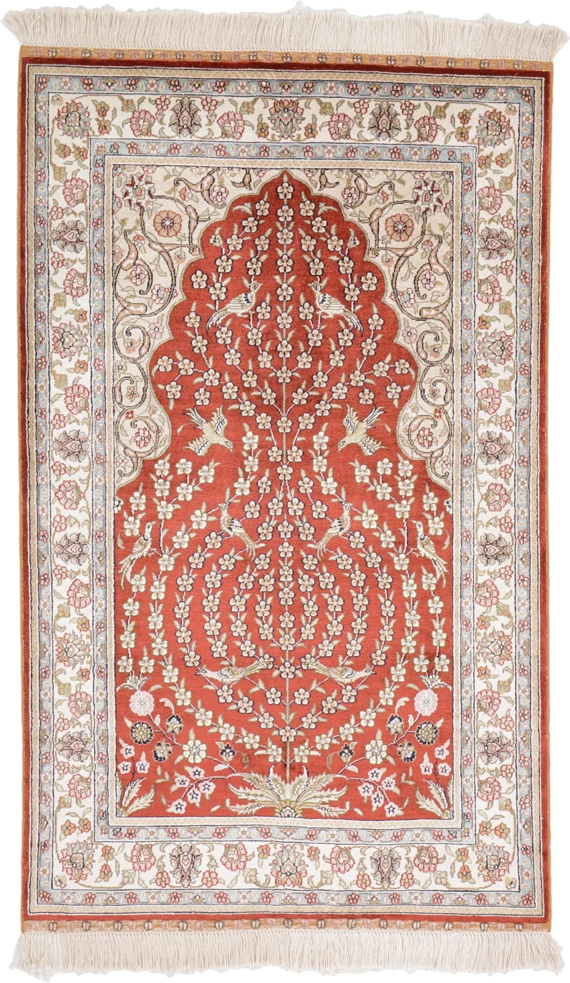 Hereke Orientteppich 79 × 130 cm, Seide, handgeknüpft