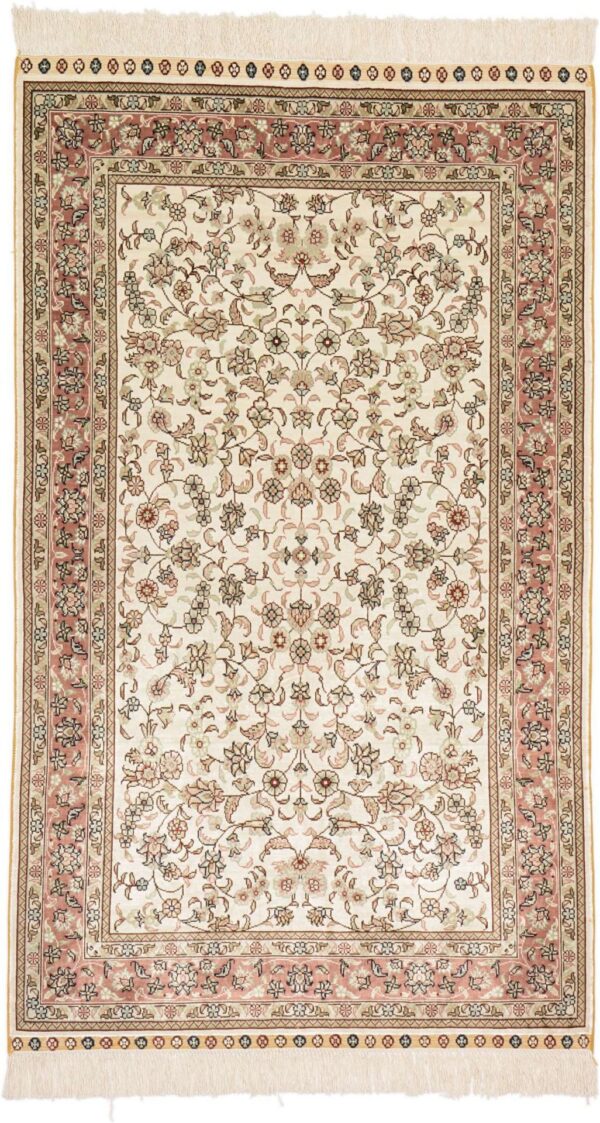 Hereke Orientteppich 79 × 132 cm, Seide, handgeknüpft exklusiv