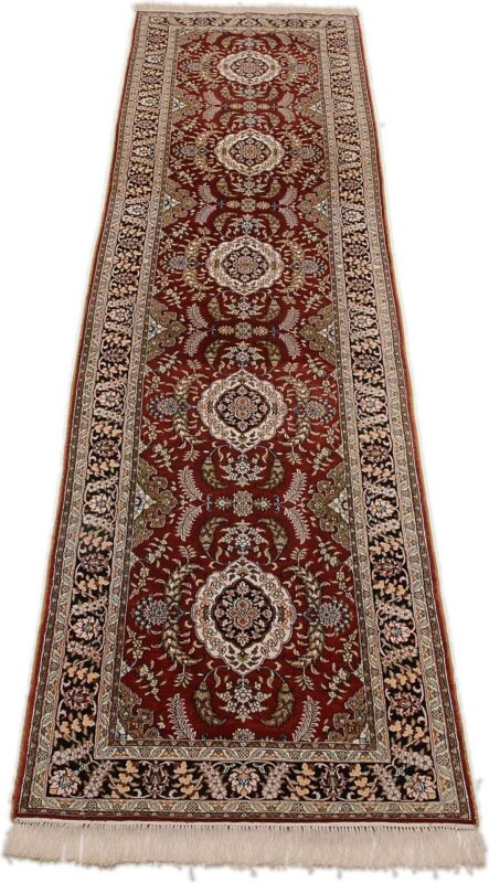 Hereke Orientteppich 79 × 328 cm, Seide, handgeknüpft
