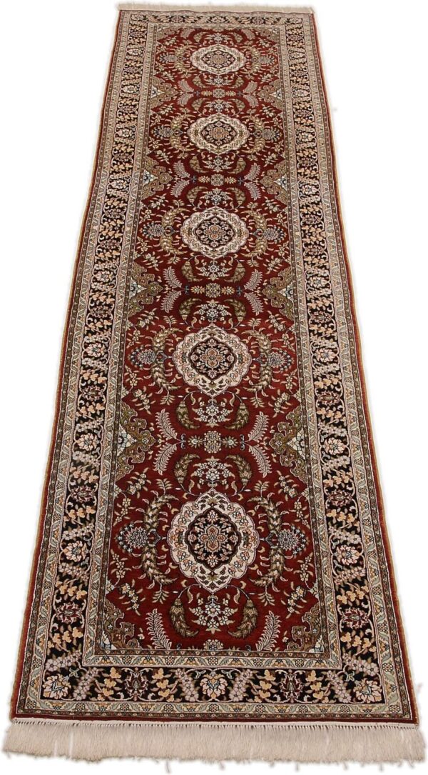 Hereke Orientteppich 79 × 328 cm, Seide, handgeknüpft
