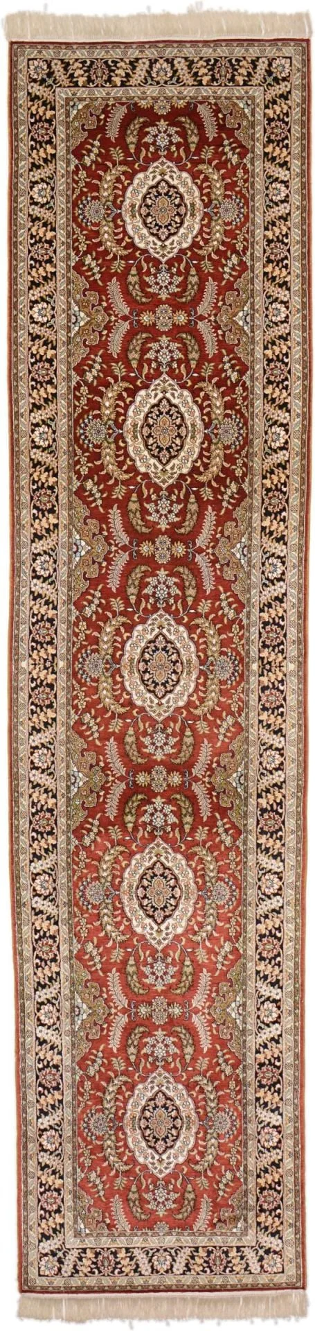 Hereke Orientteppich 79 × 328 cm, Seide, handgeknüpft