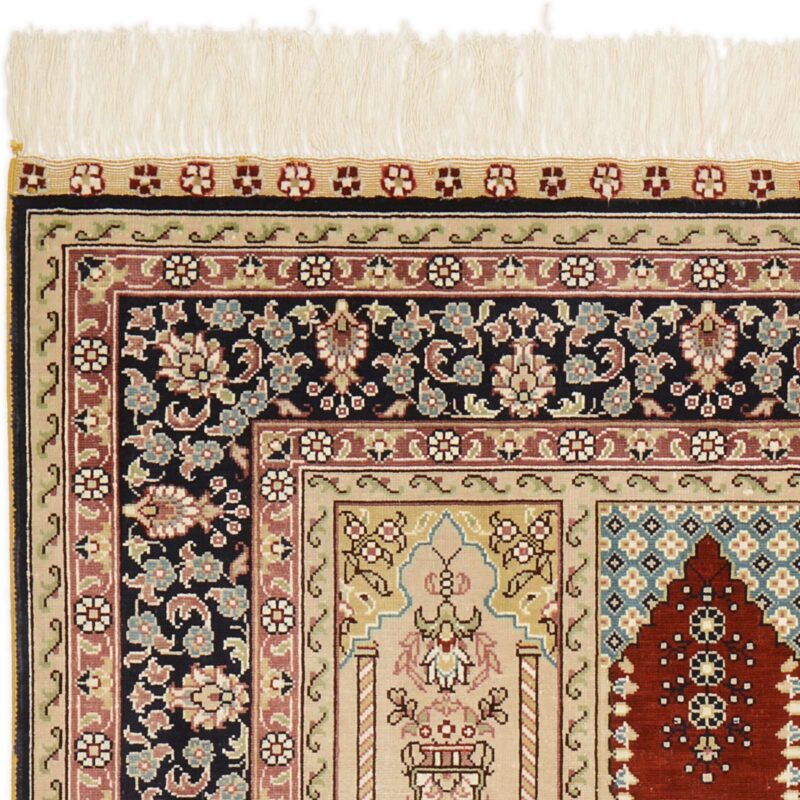 Hereke Orientteppich 80 × 124 cm, Seide, handgeknüpft