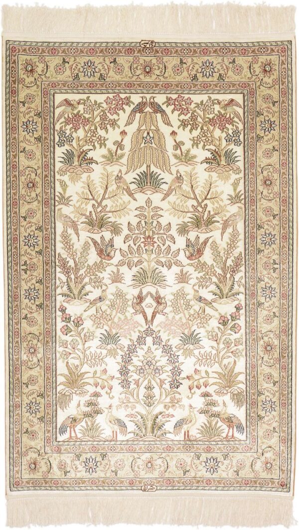 Hereke Orientteppich 80 × 125 cm, Seide, handgeknüpft