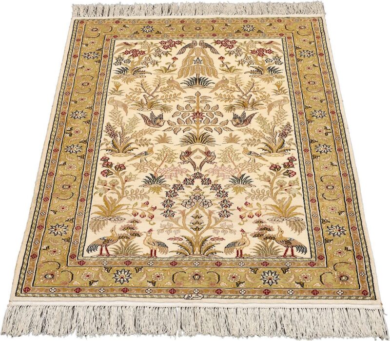 Hereke Orientteppich 80 × 125 cm, Seide, handgeknüpft exklusiv