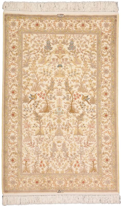 Hereke Orientteppich 80 × 126 cm, Seide, handgeknüpft