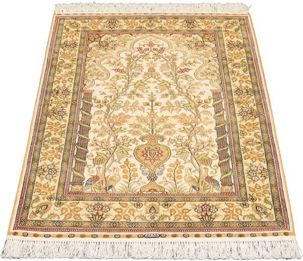 Hereke Orientteppich 80 × 128 cm, Seide, handgeknüpft