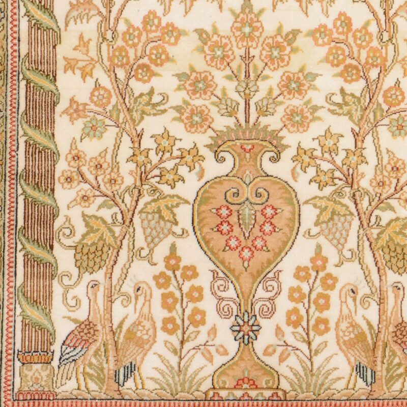 Hereke Orientteppich 80 × 128 cm, Seide, handgeknüpft