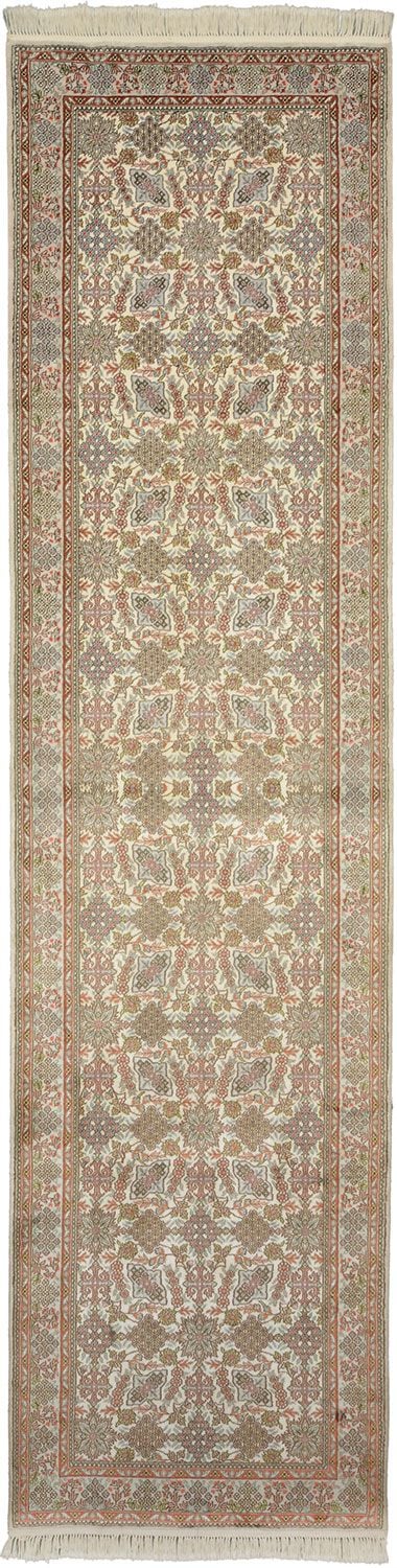 Hereke Orientteppich 80 × 305 cm, Seide, handgeknüpft exklusiv