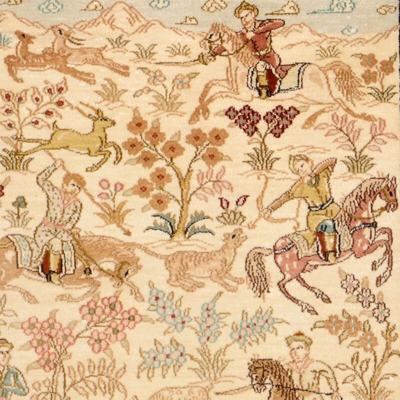 Hereke Orientteppich 81 × 130 cm, Seide, handgeknüpft