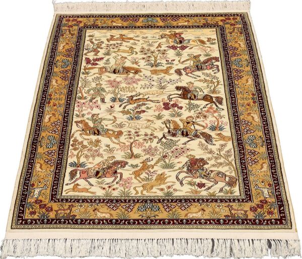 Hereke Orientteppich 82 × 126 cm, Seide, handgeknüpft