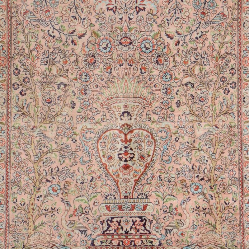 Hereke Orientteppich 90 × 154 cm, Seide, handgeknüpft