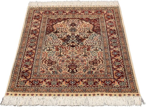 Hereke Orientteppich 91 × 122 cm, Seide, handgeknüpft