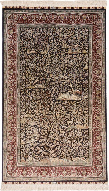 Hereke Orientteppich 91 × 152 cm, Seide, handgeknüpft