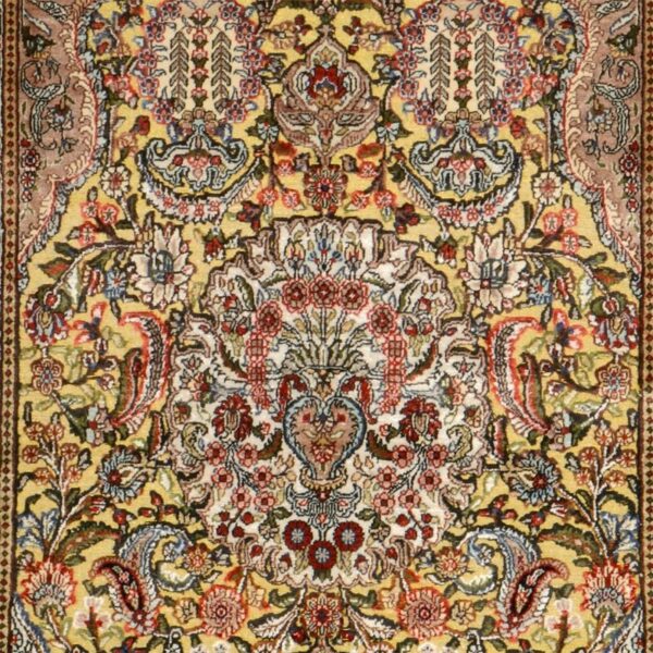 Hereke Orientteppich 91 × 152 cm, Seide, handgeknüpft exklusiv