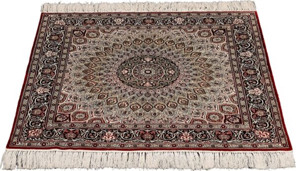 Hereke Orientteppich 91 × 91 cm, Seide, handgeknüpft