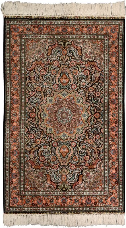 Hereke Orientteppich 92 × 151 cm, Seide, handgeknüpft