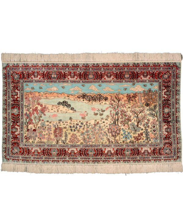 Hereke Orientteppich 92 × 153 cm, Seide, handgeknüpft