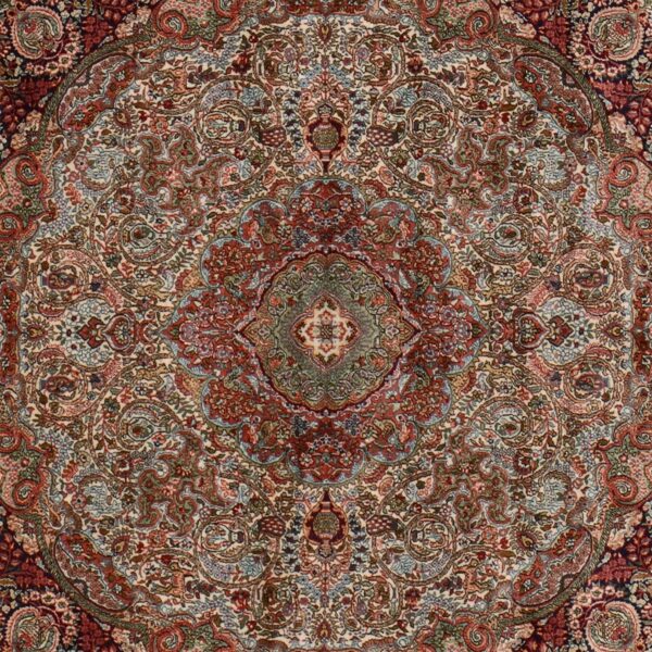 Hereke Orientteppich 93 × 95 cm, Seide, handgeknüpft