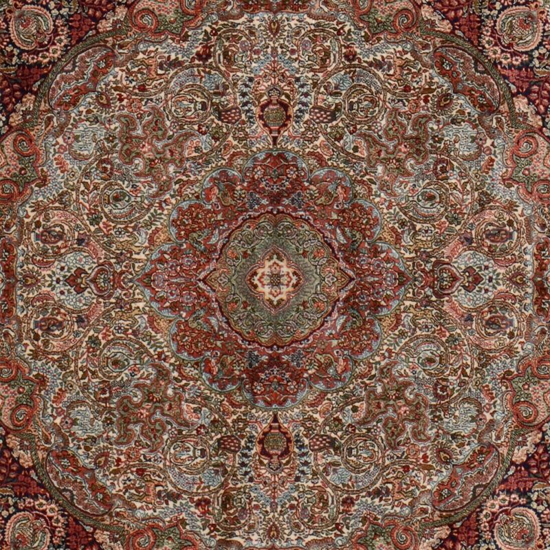Hereke Orientteppich 93 × 95 cm, Seide, handgeknüpft