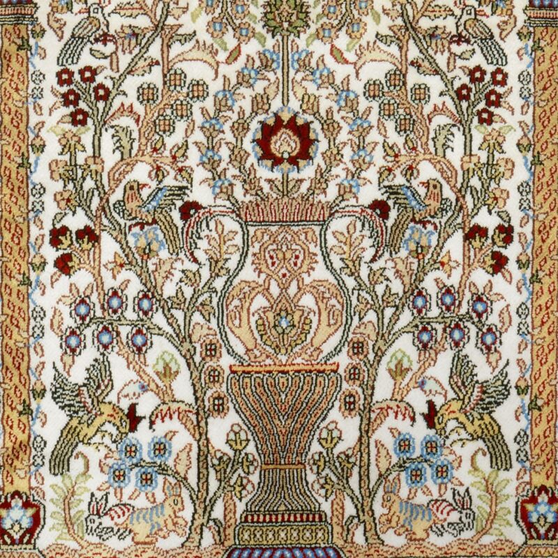 Hereke Orientteppich 94 × 150 cm, Seide, handgeknüpft