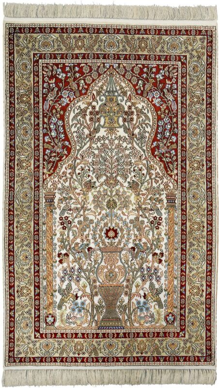 Hereke Orientteppich 94 × 150 cm, Seide, handgeknüpft