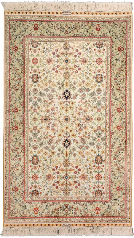 Hereke Orientteppich 94 × 155 cm, Seide, handgeknüpft