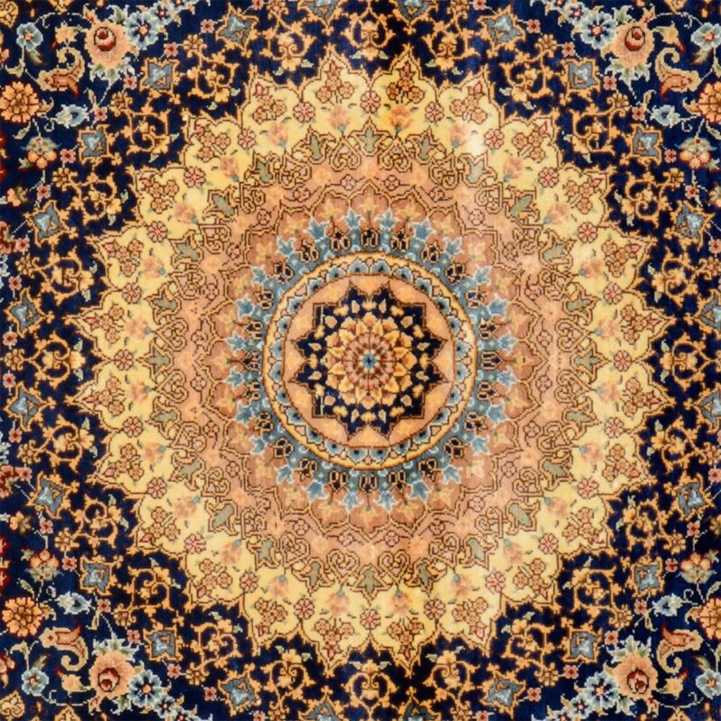 Hereke Orientteppich 95 × 140 cm, Seide, handgeknüpft