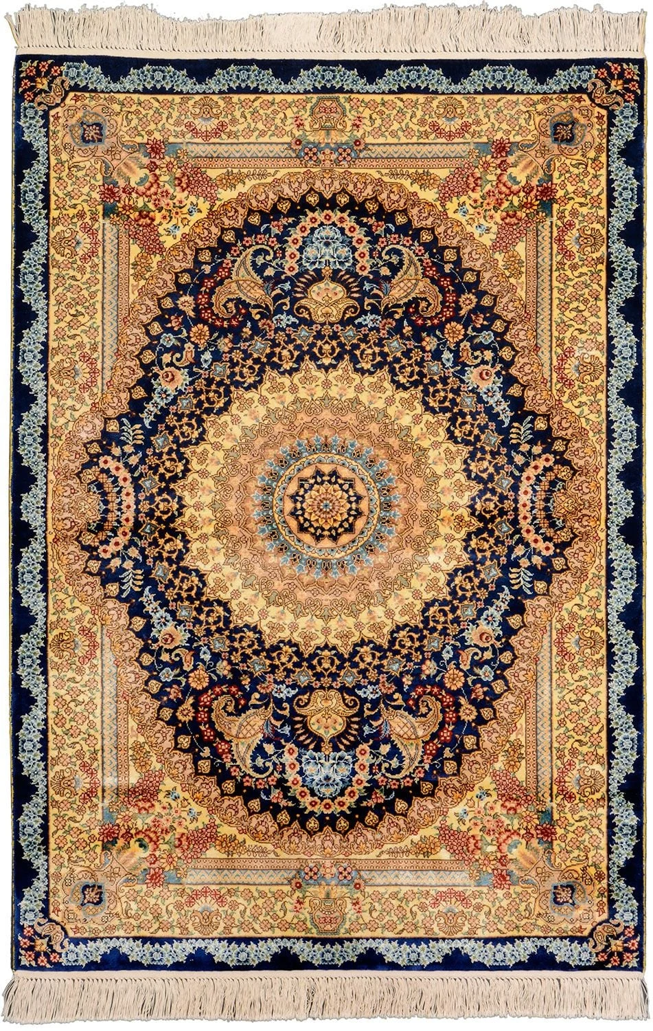 Hereke Orientteppich 95 × 140 cm, Seide, handgeknüpft