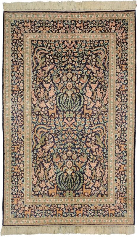 Hereke Orientteppich 95 × 152 cm, Seide, handgeknüpft