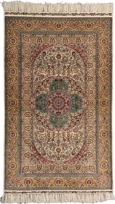 Hereke Orientteppich 95 × 152 cm, Seide, handgeknüpft fein