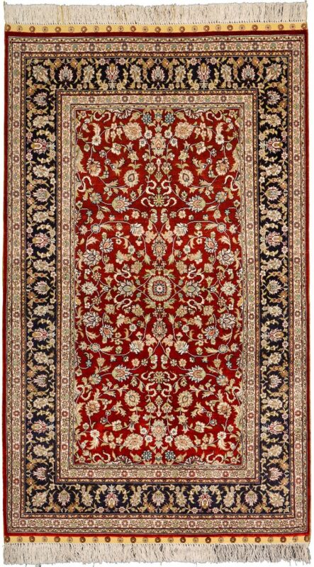 Hereke Orientteppich 95 × 155 cm, Seide, handgeknüpft