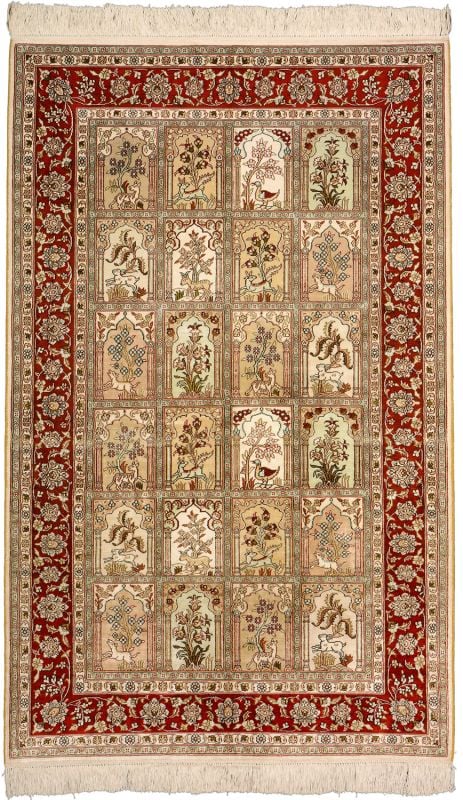 orientteppich-hereke-96-x-152-cm-seide-handgeknupft.jpg Hereke Orientteppich 96 × 152 cm, Seide, handgeknüpft