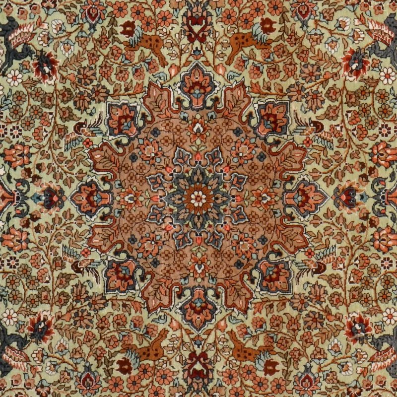 Hereke Orientteppich 97 × 155 cm, Seide, handgeknüpft antik