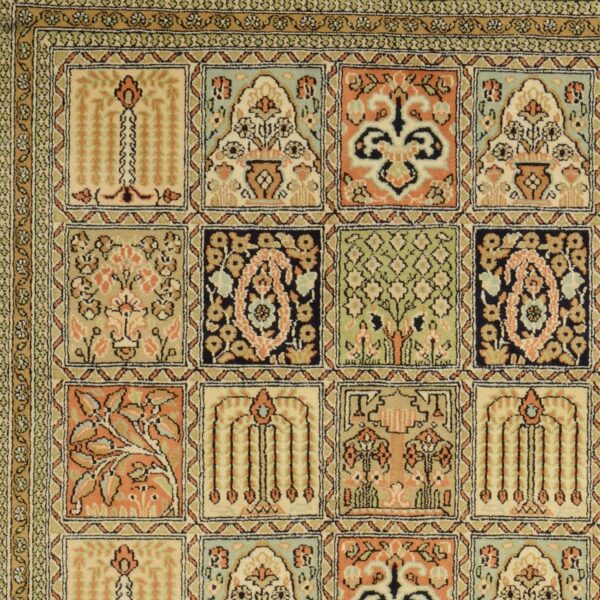 Indien Orientteppich 129 × 190 cm, Seide, handgeknüpft