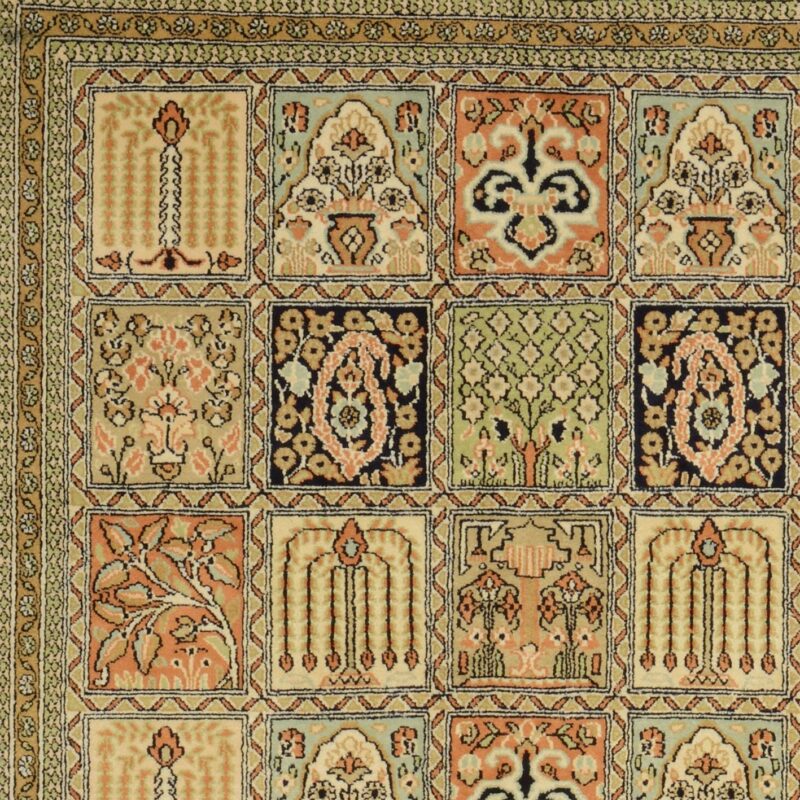 Indien Orientteppich 129 × 190 cm, Seide, handgeknüpft