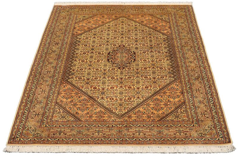 Indien Orientteppich 132 × 186 cm, Seide, handgeknüpft