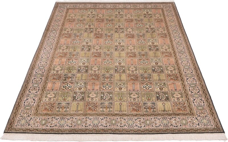 Indien Orientteppich 187 × 280 cm, Seide, handgeknüpft