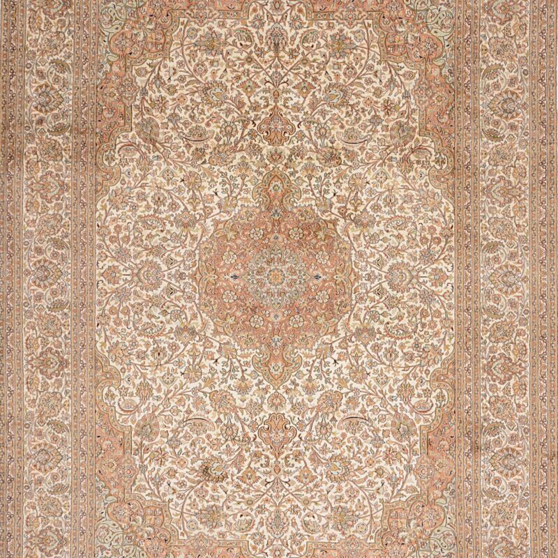 Indien Orientteppich 218 × 307 cm, Seide, handgeknüpft