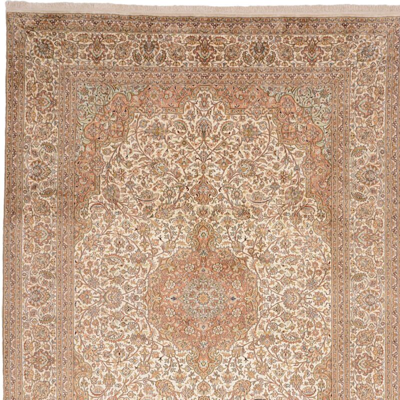 Indien Orientteppich 218 × 307 cm, Seide, handgeknüpft