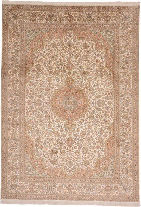 Indien Orientteppich 218 × 307 cm, Seide, handgeknüpft