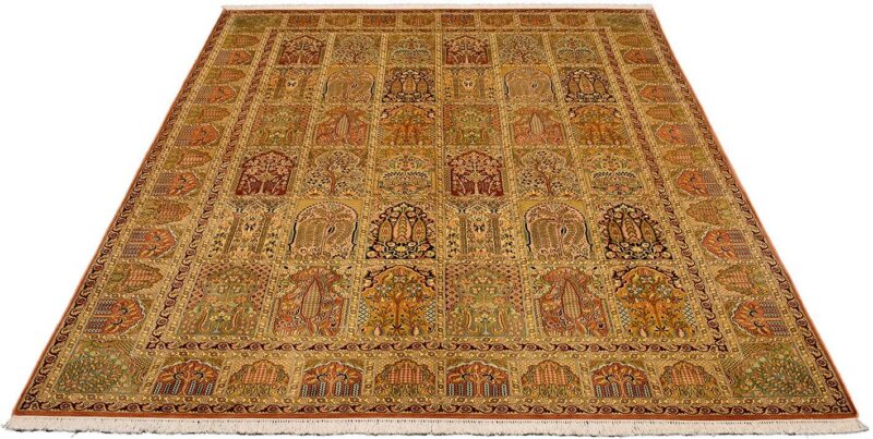 Indien Orientteppich 219 × 318 cm, Seide, handgeknüpft